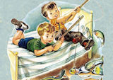 Boys fishing off bed (none available please enquire)